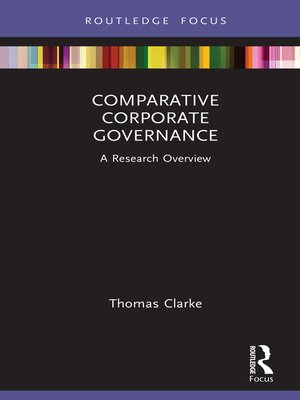 cover image of Comparative Corporate Governance